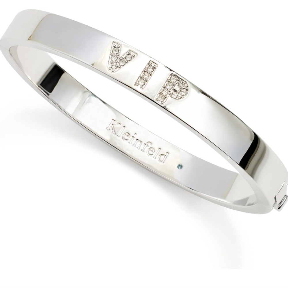 Kleinfeld Crystal Pave Word Bangle Bracelet  ❣️